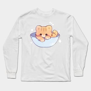 Kitty in a Bowl Long Sleeve T-Shirt